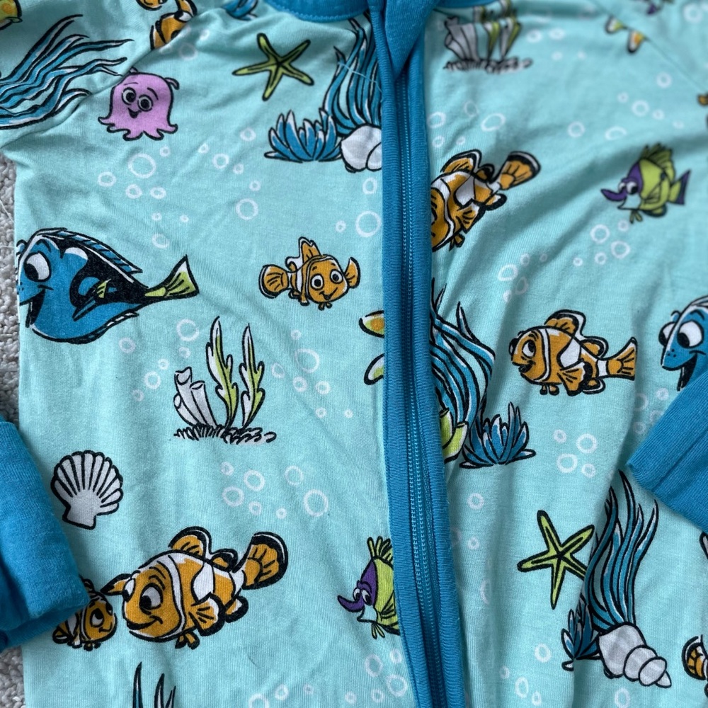 Little Sleepies Finding Nemo Zip-up Pajamas